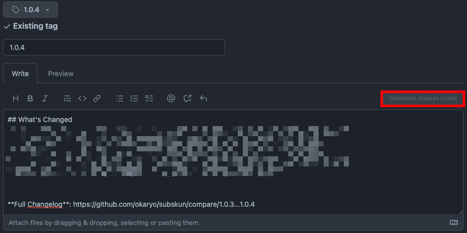 Generate Release Note
