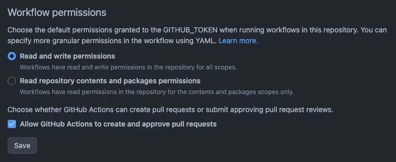 Workflow permissions