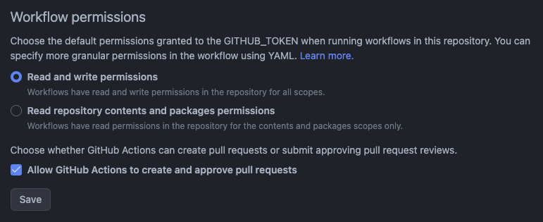 Workflow permissions